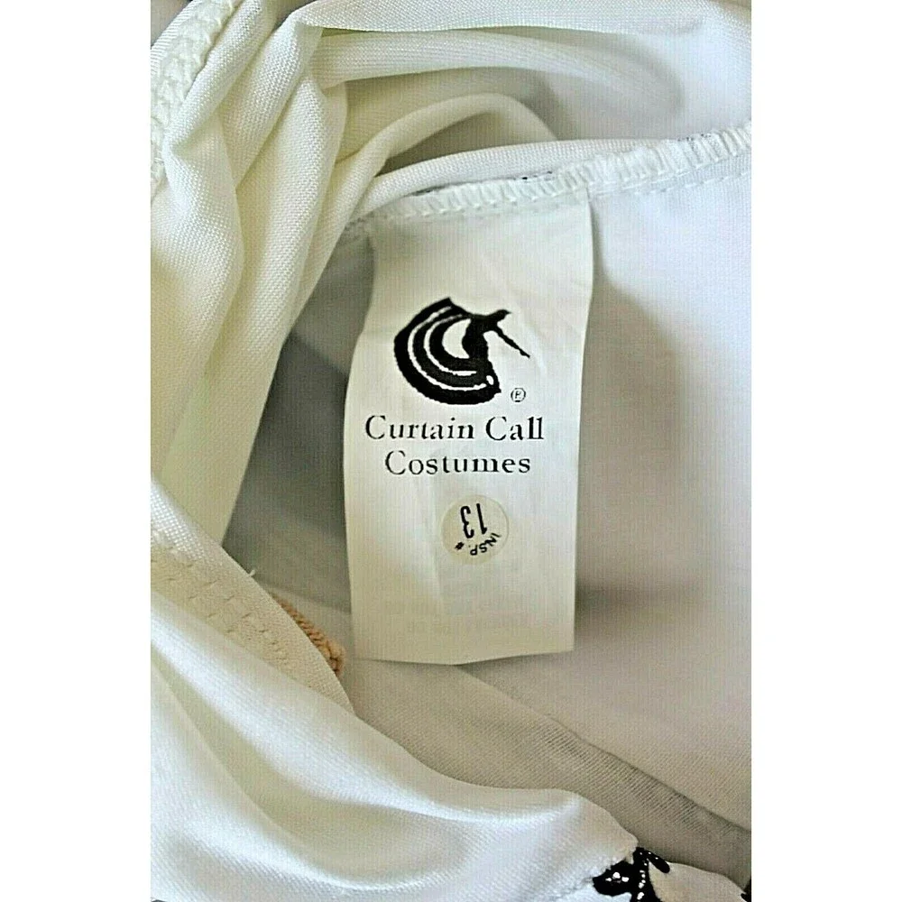 Curtain Call Costumes Pageant Dress Black White Dance Made In USA Size 8A